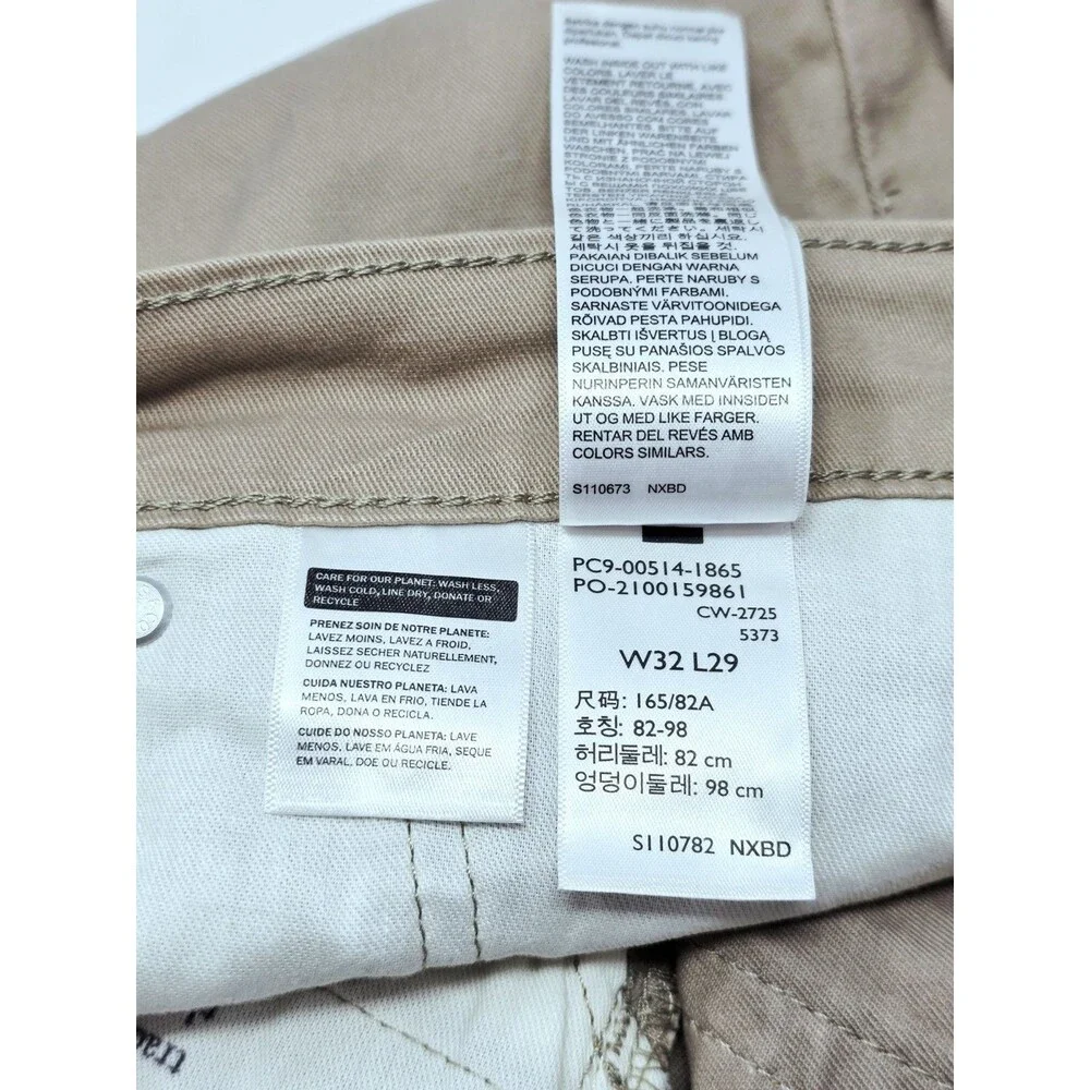 Levi's Men's 514 Straight Fit Cotton Twill Pant Khaki Beige Stretch Size 32x29